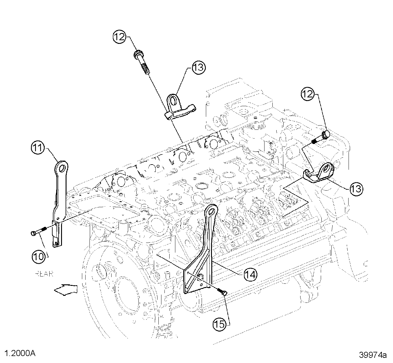 DETROIT SERIES 2000 Engine Lifter Bracket #322