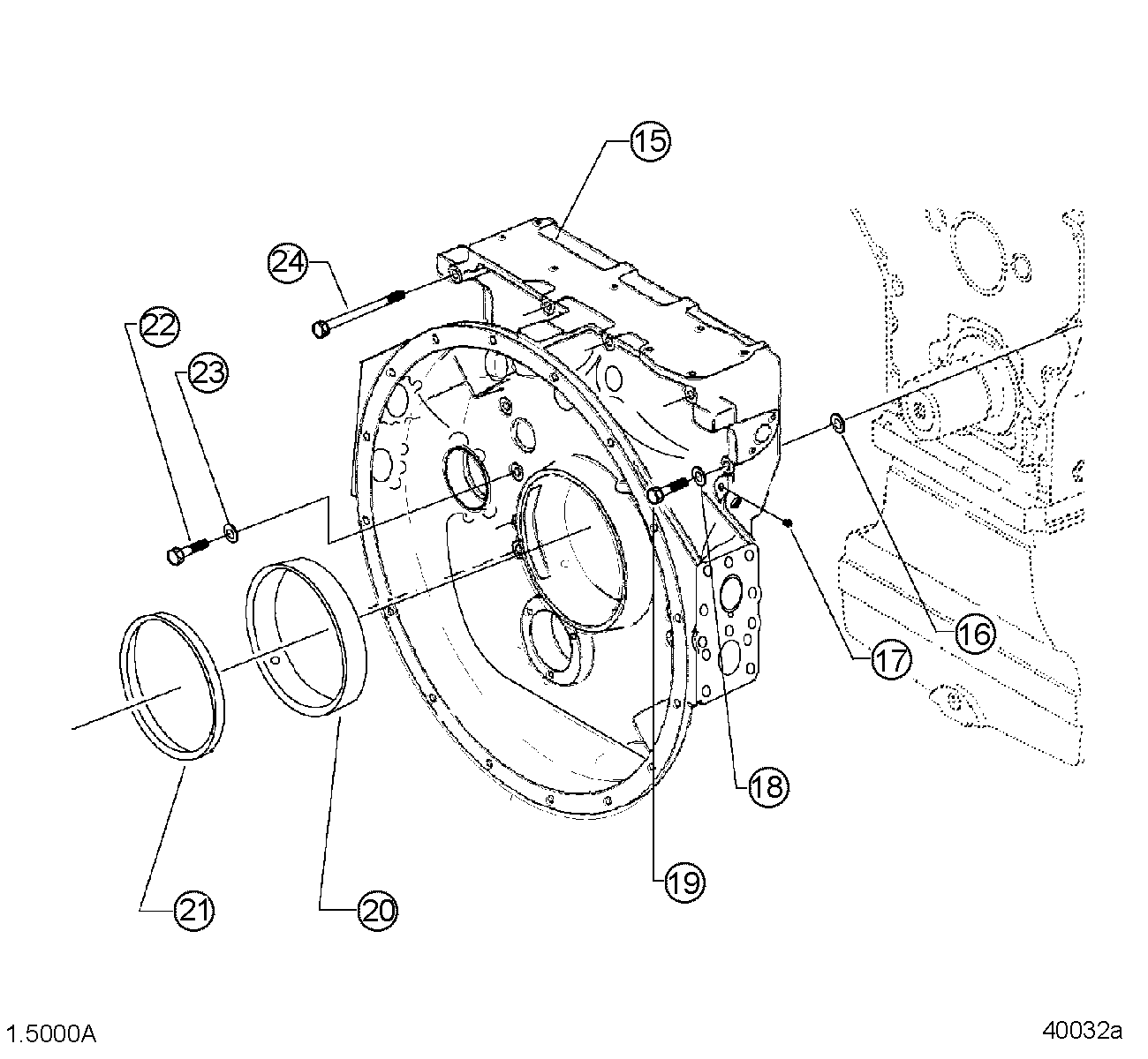 DETROIT SERIES 2000 Flywheel, Housing #860