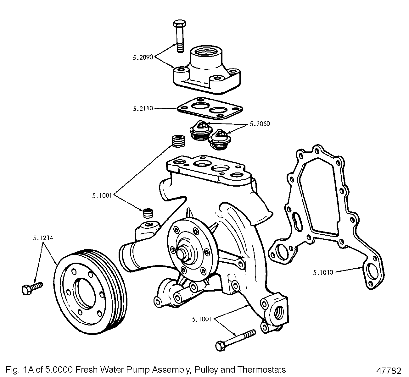 DETROIT SERIES 8.2L Fresh Water Pump #210