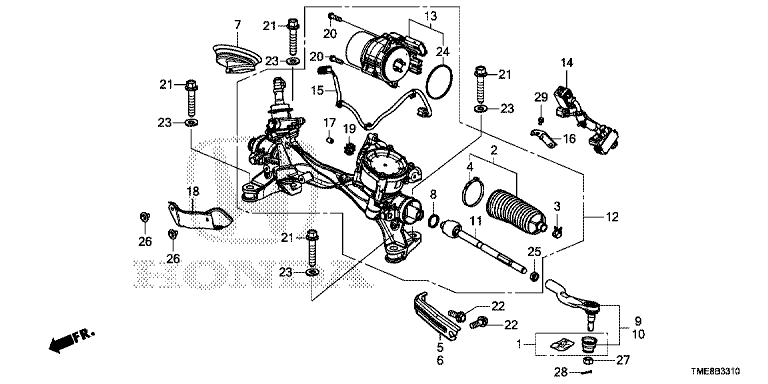 B-33-10 P.S. GEAR BOX(RH) – HONDA CR-V RW/RT 2016-2021