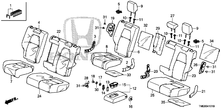 B-41-1 REAR SEAT(5 PASSENGERS) – HONDA CR-V RW/RT 2016-2021