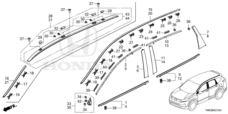 B-42-10 MOLDING – HONDA CR-V RW/RT 2016-2021