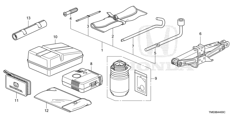B-44 TOOLS/JACK – HONDA CR-V RW/RT 2016-2021