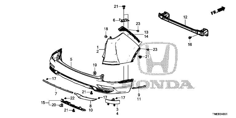 B-46-51 REAR BUMPER(2) – HONDA CR-V RW/RT 2016-2021